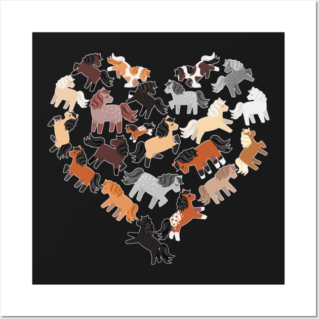 Horse Heart Wall Art by Psitta